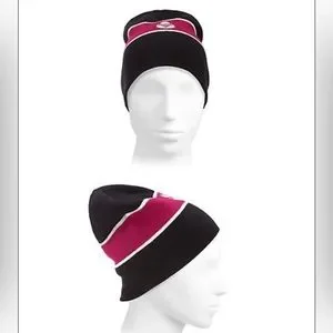 ISABEL MARANT  Camden Striped Logo Beanie - Burgundy $165 NWT Isabel Marant Camden Striped Logo Beanie Burgundy NWOT | eBay main image 2